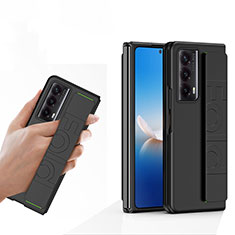 Handyhülle Hülle Hartschalen Kunststoff Schutzhülle Tasche Matt Vorder und Rückseite 360 Grad Ganzkörper SD1 für Huawei Honor Magic Vs2 5G Schwarz