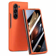 Handyhülle Hülle Hartschalen Kunststoff Schutzhülle Tasche Matt Vorder und Rückseite 360 Grad Ganzkörper SD1 für Samsung Galaxy Z Fold5 5G Orange