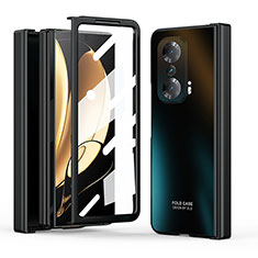 Handyhülle Hülle Hartschalen Kunststoff Schutzhülle Tasche Matt Vorder und Rückseite 360 Grad Ganzkörper ZL1 für Huawei Honor Magic V 5G Schwarz