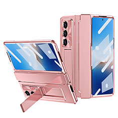 Handyhülle Hülle Hartschalen Kunststoff Schutzhülle Tasche Matt Vorder und Rückseite 360 Grad Ganzkörper ZL1 für Huawei Honor Magic Vs2 5G Rosegold