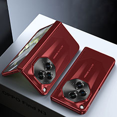 Handyhülle Hülle Hartschalen Kunststoff Schutzhülle Tasche Matt Vorder und Rückseite 360 Grad Ganzkörper ZL1 für OnePlus Open 5G Rot