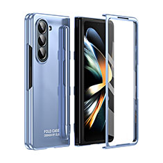 Handyhülle Hülle Hartschalen Kunststoff Schutzhülle Tasche Matt Vorder und Rückseite 360 Grad Ganzkörper ZL1 für Samsung Galaxy Z Fold5 5G Blau