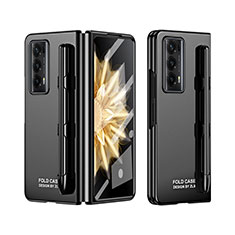 Handyhülle Hülle Hartschalen Kunststoff Schutzhülle Tasche Matt Vorder und Rückseite 360 Grad Ganzkörper ZL2 für Huawei Honor Magic V2 Ultimate 5G Schwarz