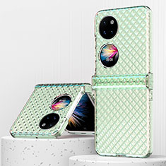 Handyhülle Hülle Hartschalen Kunststoff Schutzhülle Tasche Matt Vorder und Rückseite 360 Grad Ganzkörper ZL2 für Huawei P60 Pocket Grün