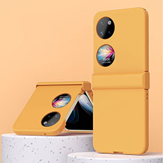 Handyhülle Hülle Hartschalen Kunststoff Schutzhülle Tasche Matt Vorder und Rückseite 360 Grad Ganzkörper ZL3 für Huawei P50 Pocket Orange