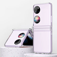 Handyhülle Hülle Hartschalen Kunststoff Schutzhülle Tasche Matt Vorder und Rückseite 360 Grad Ganzkörper ZL3 für Huawei Pocket S Klar