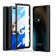 Handyhülle Hülle Hartschalen Kunststoff Schutzhülle Tasche Matt Vorder und Rückseite 360 Grad Ganzkörper ZL5 für Huawei Mate X2 Schwarz