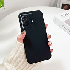 Handyhülle Hülle Hartschalen Kunststoff Schutzhülle Tasche Matt YK1 für Vivo iQOO Z6 Pro 5G Schwarz