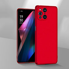 Handyhülle Hülle Hartschalen Kunststoff Schutzhülle Tasche Matt YK3 für Oppo Find X3 5G Rot