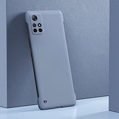 Handyhülle Hülle Hartschalen Kunststoff Schutzhülle Tasche Matt YK5 für Xiaomi Redmi Note 11S 5G Lavendel Grau