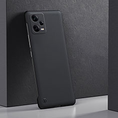 Handyhülle Hülle Hartschalen Kunststoff Schutzhülle Tasche Matt YK5 für Xiaomi Redmi Note 12 Pro 5G Schwarz