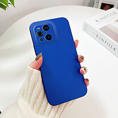 Handyhülle Hülle Hartschalen Kunststoff Schutzhülle Tasche Matt YK6 für Oppo Find X3 Pro 5G Blau