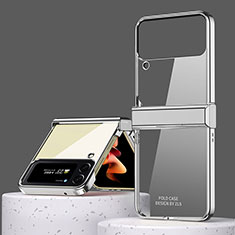 Handyhülle Hülle Hartschalen Kunststoff Schutzhülle Tasche Matt ZL1 für Samsung Galaxy Z Flip4 5G Silber