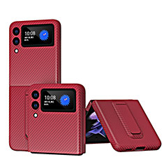 Handyhülle Hülle Hartschalen Kunststoff Schutzhülle Tasche Matt ZL2 für Samsung Galaxy Z Flip3 5G Rot