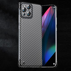 Handyhülle Hülle Kunststoff Schutzhülle Hartschalen Tasche Matt Köper für Oppo Find X3 Pro 5G Schwarz