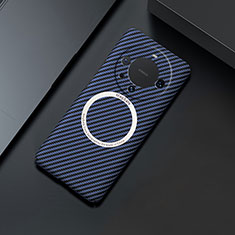 Handyhülle Hülle Kunststoff Schutzhülle Hartschalen Tasche Matt Köper mit Mag-Safe Magnetic Magnetisch T01 für Huawei Mate 60 Blau