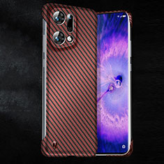 Handyhülle Hülle Kunststoff Schutzhülle Hartschalen Tasche Matt Köper T01 für Oppo Find X5 5G Rot