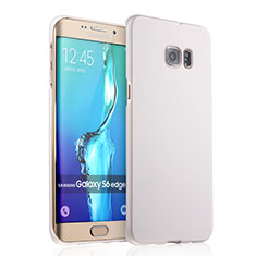 Handyhülle Hülle Kunststoff Schutzhülle Matt für Samsung Galaxy S6 Edge+ Plus SM-G928F Weiß