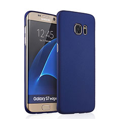 Handyhülle Hülle Kunststoff Schutzhülle Matt für Samsung Galaxy S7 Edge G935F Blau