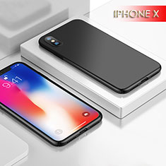 Handyhülle Hülle Kunststoff Schutzhülle Matt M03 für Apple iPhone Xs Schwarz