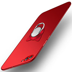 Handyhülle Hülle Kunststoff Schutzhülle Matt mit Fingerring Ständer A03 für Huawei Honor V10 Rot
