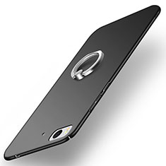 Handyhülle Hülle Kunststoff Schutzhülle Matt mit Fingerring Ständer A03 für Xiaomi Mi 5S 4G Schwarz