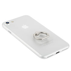 Handyhülle Hülle Kunststoff Schutzhülle Matt mit Fingerring Ständer F01 für Apple iPhone SE (2020) Weiß