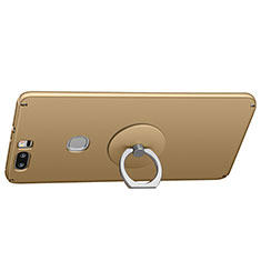 Handyhülle Hülle Kunststoff Schutzhülle Matt mit Fingerring Ständer für Huawei Honor V8 Gold