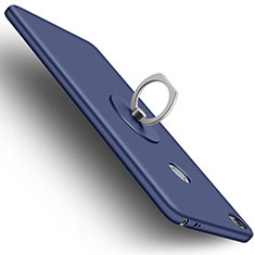 Handyhülle Hülle Kunststoff Schutzhülle Matt mit Fingerring Ständer für Xiaomi Mi Max Blau