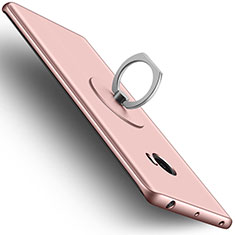 Handyhülle Hülle Kunststoff Schutzhülle Matt mit Fingerring Ständer für Xiaomi Mi Note 2 Rosegold