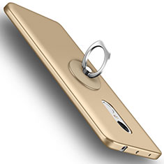 Handyhülle Hülle Kunststoff Schutzhülle Matt mit Fingerring Ständer für Xiaomi Redmi Note 4 Gold