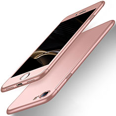 Handyhülle Hülle Kunststoff Schutzhülle Matt Vorder und Rückseite 360 Grad für Apple iPhone 8 Rosegold