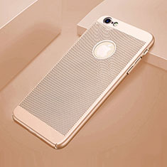 Handyhülle Hülle Kunststoff Schutzhülle Punkte Loch Tasche für Apple iPhone 6 Gold