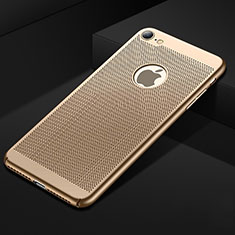 Handyhülle Hülle Kunststoff Schutzhülle Punkte Loch Tasche für Apple iPhone 8 Gold