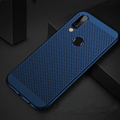 Handyhülle Hülle Kunststoff Schutzhülle Punkte Loch Tasche für Huawei P Smart+ Plus Blau