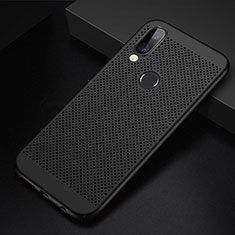 Handyhülle Hülle Kunststoff Schutzhülle Punkte Loch Tasche für Huawei P20 Lite Schwarz