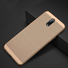 Handyhülle Hülle Kunststoff Schutzhülle Punkte Loch Tasche W01 für Oppo R17 Pro Gold