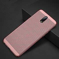 Handyhülle Hülle Kunststoff Schutzhülle Punkte Loch Tasche W01 für Oppo R17 Pro Rosegold