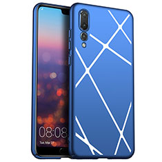 Handyhülle Hülle Kunststoff Schutzhülle Tasche Line für Huawei P20 Pro Blau