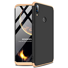 Handyhülle Hülle Kunststoff Schutzhülle Tasche Matt A01 für Huawei Enjoy 9 Plus Gold und Schwarz