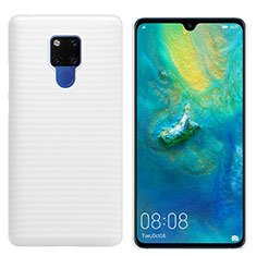 Handyhülle Hülle Kunststoff Schutzhülle Tasche Matt M01 für Huawei Mate 20 X Weiß