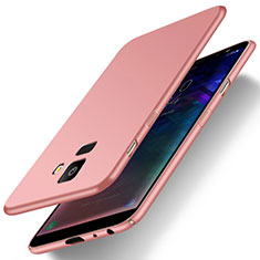 Handyhülle Hülle Kunststoff Schutzhülle Tasche Matt M01 für Samsung Galaxy J6 (2018) J600F Rosegold