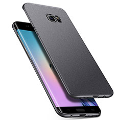 Handyhülle Hülle Kunststoff Schutzhülle Tasche Matt M01 für Samsung Galaxy S6 Edge+ Plus SM-G928F Grau