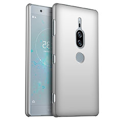 Handyhülle Hülle Kunststoff Schutzhülle Tasche Matt M01 für Sony Xperia XZ2 Premium Silber