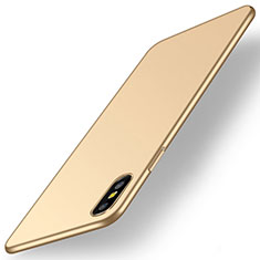 Handyhülle Hülle Kunststoff Schutzhülle Tasche Matt M15 für Apple iPhone X Gold