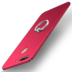Handyhülle Hülle Kunststoff Schutzhülle Tasche Matt mit Fingerring Ständer A01 für Huawei Honor V9 Rot