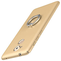 Handyhülle Hülle Kunststoff Schutzhülle Tasche Matt mit Fingerring Ständer A01 für Huawei Nova Smart Gold