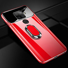 Handyhülle Hülle Kunststoff Schutzhülle Tasche Matt mit Magnetisch Fingerring Ständer A01 für Huawei Nova 5z Rot
