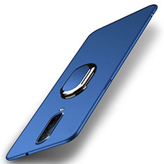 Handyhülle Hülle Kunststoff Schutzhülle Tasche Matt mit Magnetisch Fingerring Ständer P03 für Oppo RX17 Pro Blau