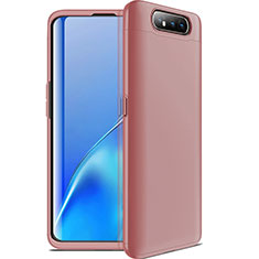 Handyhülle Hülle Kunststoff Schutzhülle Tasche Matt Vorder und Rückseite 360 Grad C01 für Samsung Galaxy A90 4G Rosegold